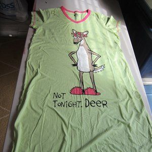 Lazy One Pajamas Nightgown Sleep Shirt PJ Ladies Size S/M
